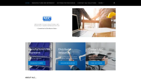 Website Screenshot: ALC Anlagenplanung Logistic und Consulting - ALC Solutions, Inc. - Manufacturers Representative, Material Handling - Date: 2023-06-22 12:13:07