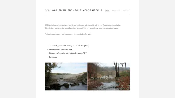 Website Screenshot: Alchem GmbH Betonreinigung Landschaftsschutz Fassadenreinigung Mineralischeimprägnierung - AMI - Alchem Mineralische Imprägnierung - Date: 2023-06-15 16:02:34