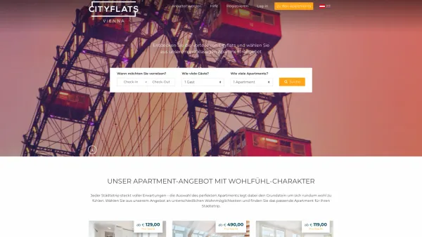 Website Screenshot: Aldano Serviced Apartments - Erleben Sie Ferienwohnungen in Wien | Cityflats Vienna - Date: 2023-06-22 12:13:07