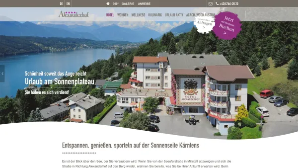 Website Screenshot: Hotel Alexanderhof**** - Hotel Alexanderhof - Urlaub Millstätter See Kärnten - Date: 2023-06-22 12:13:07