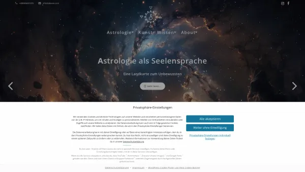 Website Screenshot: Alexier - Front Page - Die Seelensprache Astrologie - Date: 2023-06-26 10:26:05