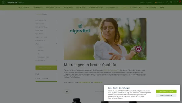 Website Screenshot: ALGAVITAL The Shop - Hier finde unsere Bio Algen Produkte: AFA, Chlorella, Spirulina, usw. - Date: 2023-06-14 10:46:59