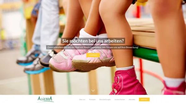 Website Screenshot: Algebra Spielplatzbetreuung GmbH - ALGEBRA Spielplatzbetreuung GmbH – Mit uns können Sie rechnen! - Date: 2023-06-15 16:02:34