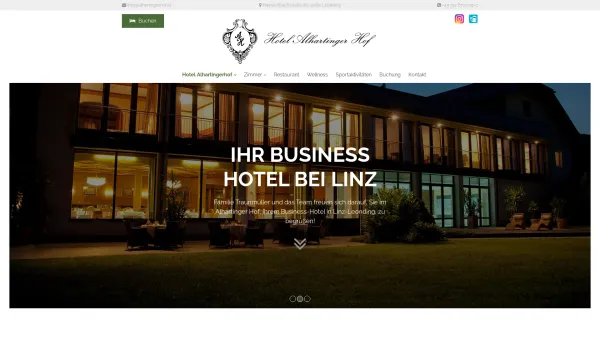 Website Screenshot: Hotel-Gasthof  Alhartinger Hof - Hotel Alhartingerhof - das Business Hotel - Date: 2023-06-22 12:13:07