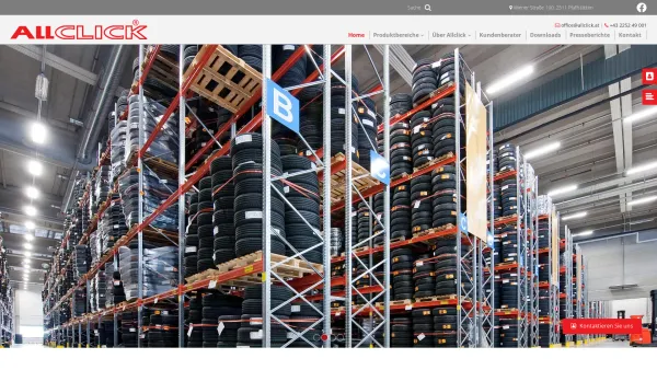 Website Screenshot: AllClick Vertriebs und Produktions GmbH - Lagertechnik und Regalsysteme - ALLCLICK Austria GmbH - Date: 2023-06-22 12:13:07