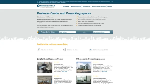 Website Screenshot: Allebusinesscenter - Business Center und Bürogemeinschaften in Österreich | Allebusinesscenter.at - Date: 2023-06-26 10:26:05
