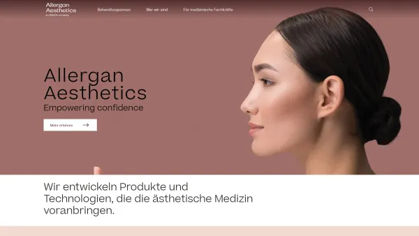 Website Screenshot: Pharm Allergan GmbH Büro Allergan Austria - Allergan Aesthetics Austria | An AbbVie Company - Date: 2023-06-14 10:46:59