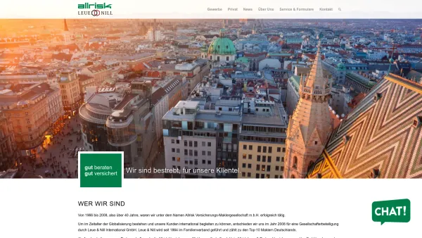 Website Screenshot: Allrisk Versicherungs-Maklergesellschaft m.b.H - Allrisk Leue & Nill - Date: 2023-06-14 10:38:41