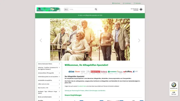 Website Screenshot: Sani-Med Medizin und Krankenbedarf - Alltagshilfen und Rehahilfen vom Spezialisten! - Alltagshilfen24.com - Date: 2023-06-22 15:04:29