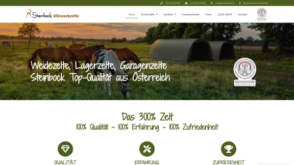 Website Screenshot: ALRO HandelsgesmbH. Steinbock Allzweckzelte - Steinbock Allzweckzelte, 3650 Pöggstall | Top-Qualität, Express Versand - Date: 2023-06-22 15:04:29