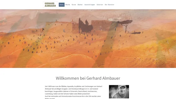 Website Screenshot: Kunst & Reisen - Gerhard Almbauer - Willkommen bei Gerhard Almbauer - Gerhard Almbauer - Date: 2023-06-22 15:04:29