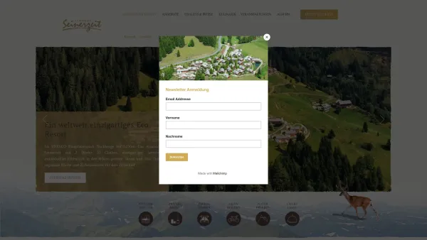Website Screenshot: Almdorf Seinerzeit AG - Almdorf Seinerzeit - Chaletdorf | Das Original aus Kärnten - Date: 2023-06-22 15:04:29