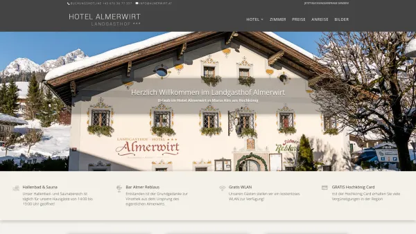 Website Screenshot: Eggenfellner & Bernhard OEG - Landgasthof - 3 Sterne Hotel Almerwirt . Familiäre Unterkunft mit Restaurant in der Hochkönig - Region! | - Date: 2023-06-22 15:04:29