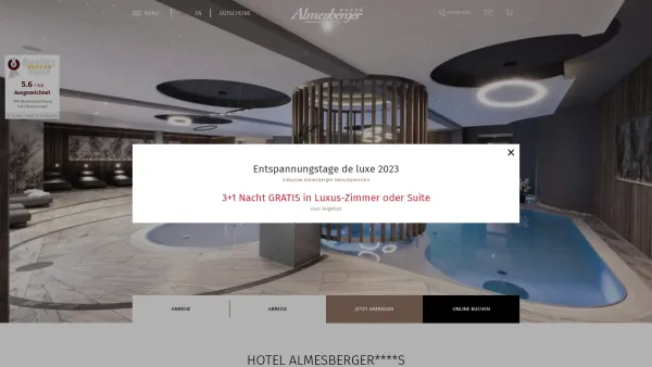 Website Screenshot: Hotel Almesberger**** - Wellnesshotel Oberösterreich: Spa Hotel im Mühlviertel - Hotel Almesberger****S - Spa- & Wellnesshotel in Oberösterreich | Beauty Wellnessurlaub - Hotel Almesberger****S - Date: 2023-06-22 15:04:29