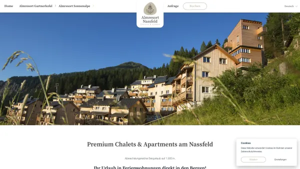 Website Screenshot: Alm Resort Nassfeld - ► Almresort NASSFELD Chalets & Lodges - Date: 2023-06-26 10:26:05