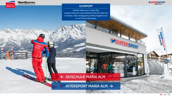 Website Screenshot: Intersport ~ Skischule Maria Alm, Almsport GmbH & Co KG - Almsport Maria Alm: Almsport: Intersport & Skischule Maria Alm - Date: 2023-06-22 15:04:29