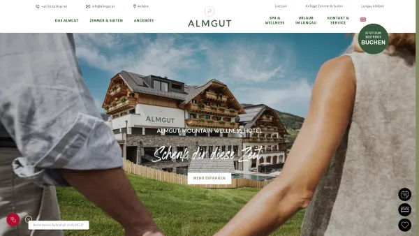 Website Screenshot: Johann auf derder Almstubn Lungau Österreich Pension Restaurant - ALMGUT ****S Mountain Wellness Hotel | Entspannung im Lungau - Date: 2023-06-22 15:04:29