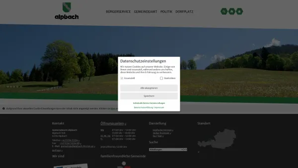 Website Screenshot: Gemeindeamt Gemeinde Alpbach Tirol - Alpbach Tirol · Die Gemeinde - Startseite - Date: 2023-06-22 15:04:29
