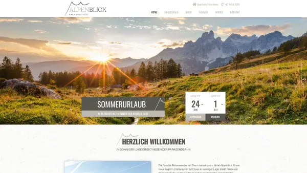 Website Screenshot: Hotel Alpenblick Filzmoos - Hotel Alpenblick in Filzmoos, Salzburg: Home Alpenblick - Date: 2023-06-22 15:04:29