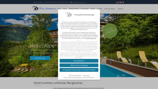 Website Screenshot: Hotel Alpenblick Bad Gastein - Hotel Alpenblick in Bad Gastein - die Unterkunft für Ihren Urlaub in Salzburg, Österreich - Date: 2023-06-22 12:13:08