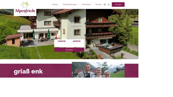 Website Screenshot: Alpenfriede Tux Zillertal Tirol - Alpenfriede Tux – Home - Date: 2023-06-22 12:13:08
