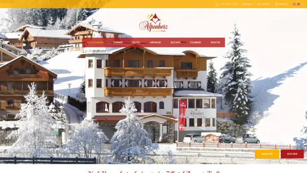 Website Screenshot: Alpenherz Hotel - Hotel Alpenherz | Gerlos im Zillertal | Tirol - Date: 2023-06-14 10:38:42