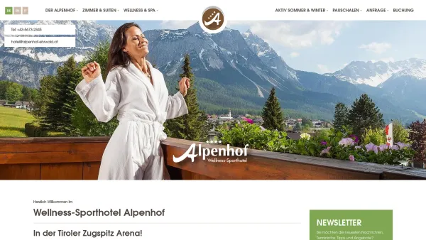 Website Screenshot: Pesendorfer Gesellschaft m.b.H. Co. Jagdhotel Alpenhof Ehrwald Tirol Jagdurlaub Ehrwald Tirol - Hotel Alpenhof Ehrwald - Date: 2023-06-22 12:13:08