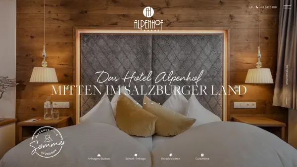 Website Screenshot: Hotel Alpenhof**** - Urlaub im Familien- & Bergresort | Hotel Alpenhof in Zauchensee - Date: 2023-06-22 12:13:08