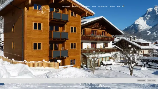 Website Screenshot: Appartements Haus Alpenland - Willkommen - Appartement Alpenland - Date: 2023-06-22 12:13:08