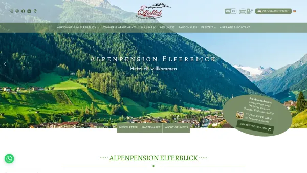 Website Screenshot: Alpenpension Elferblick - Alpenpension Elferblick - Neustift Stubai Zimmer Apartment Ferienwohnung - Date: 2023-06-22 12:13:08