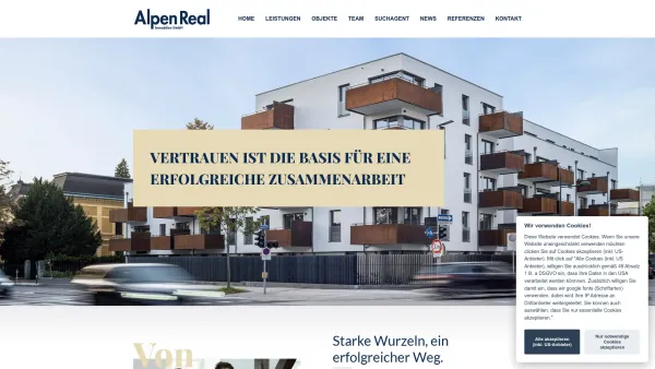 Website Screenshot: Alpen Real Immobilienmakler GmbH - Alpen Real Immobilien GmbH | Immobilien | Hausverwaltung | Steyr - Date: 2023-06-14 10:37:10