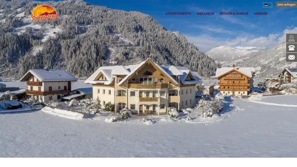Website Screenshot: Alpenresidenz Sonnwend - Appartements direkt neben der Zillertal Arena - Alpenresidenz Sonnwend - Date: 2023-06-22 12:13:08