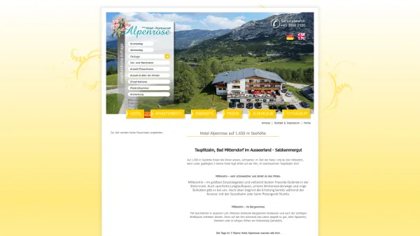 Website Screenshot: Gerhard Hotel Alpenrose*** - Hotel Alpenrose Tauplitzalm: Hotel - Date: 2023-06-22 12:13:08