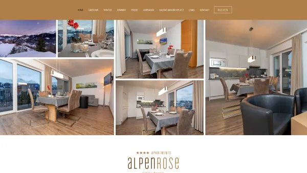 Website Screenshot: Haus Alpenrose - Ferienwohnungen Apartments Alpenrose Fiss - Date: 2023-06-14 10:46:59