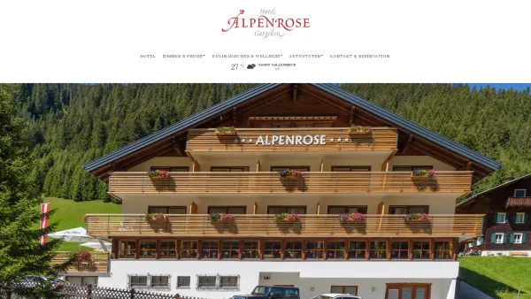 Website Screenshot: Hotel Alpenrose - Hotel Alpenrose Gargellen - Date: 2023-06-22 12:13:08