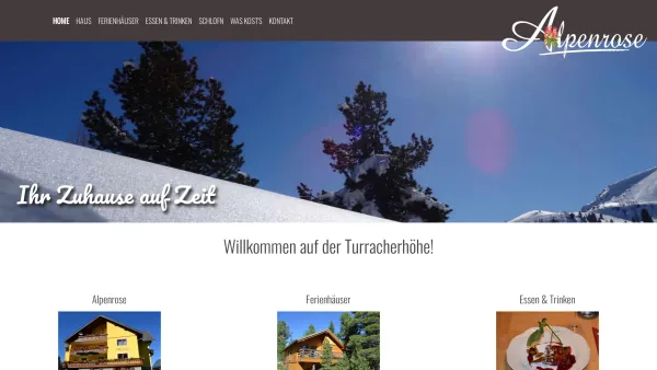 Website Screenshot: Gasthof-Pension Alpenrose - Home - Alpenrose Turracherhöhe - Date: 2023-06-22 12:13:08
