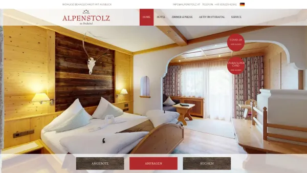 Website Screenshot: Hotel Alpenstolz - Home - Alpenstolz - Mieders / Stubaital - Date: 2023-06-22 12:13:08
