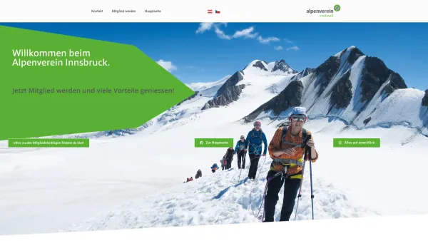 Website Screenshot: Österreichischer Alpenverein - Willkommen beim Alpenverein Innsbruck - Date: 2023-06-22 12:13:08