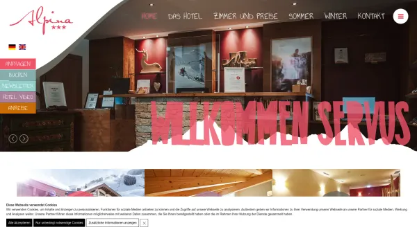 Website Screenshot: Josef Hasenauer Hotel Wechselberger - Hotel Alpina - Ferien bei Freunden in Saalbach Hinterglemm - Date: 2023-06-14 10:38:44