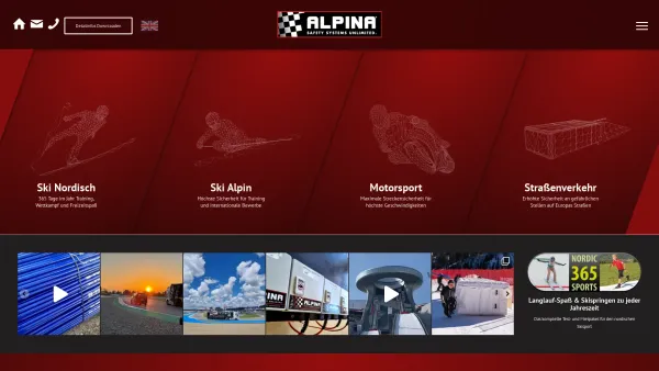 Website Screenshot: ALPINA Sicherheitssysteme GmbH - Alpina Sicherheitssysteme – Innovative Solution for Speed Sports - Date: 2023-06-22 15:00:05