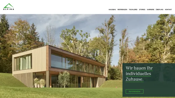 Website Screenshot: Alpina Bau und Holz Elemente start - ALPINA Hausbau: Individuelle Holzhäuser aus Österreich : Alpina Haus - Date: 2023-06-15 16:02:34