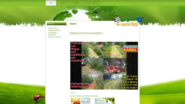 Website Screenshot: Alpingreen Franz Kargl - Home - Date: 2023-06-22 15:00:05