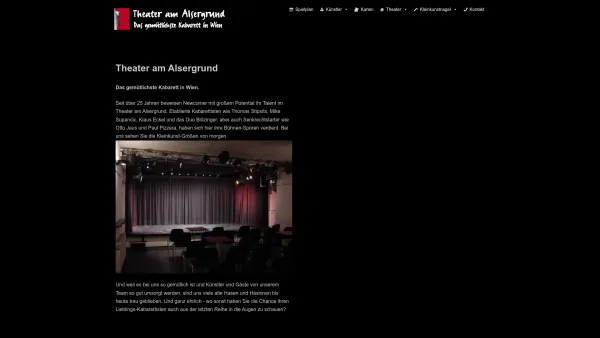 Website Screenshot: Theater am Alsergrund - Theater am Alsergrund – Das gemütlichste Kabarett in Wien - Date: 2023-06-22 15:00:05