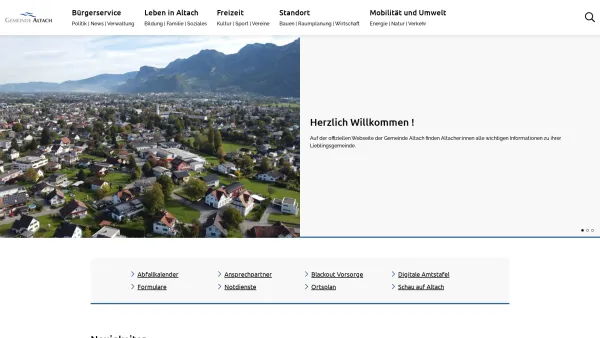Website Screenshot: Gemeindeamt auf derder Gemeinde Altach! - Gemeinde Altach – Gemeinde Altach - Date: 2023-06-22 15:00:05