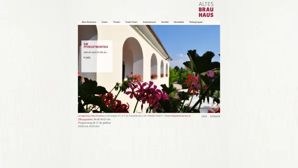 Website Screenshot: Ilona Landgasthof Altes Brauhaus Frauenkirchen - Home: Altes Brauhaus Frauenkirchen - Date: 2023-06-22 12:13:08