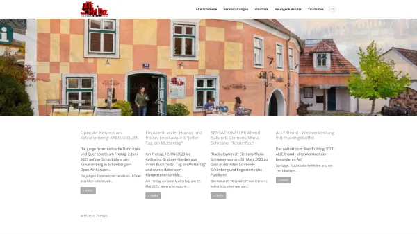 Website Screenshot: Kultur und Tourismuszentrum, Vinothek Alte Schmiede in Schönberg am Kamp - Alte Schmiede - Date: 2023-06-14 10:46:59