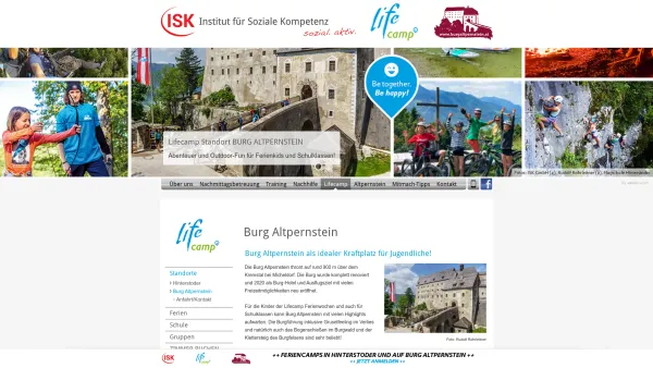 Website Screenshot: Burg Katholische Jugend Oberösterreich - Burg Altpernstein » ISK – Institut für Soziale Kompetenz e. V. - Date: 2023-06-15 16:02:34