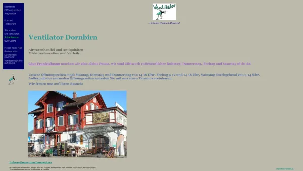 Website Screenshot: Ventilator Handels-GmbH Altwaren und Antiquitäten Dornbirn - Ventilator Altwarenhandel, Dornbirn - Date: 2023-06-14 10:46:59