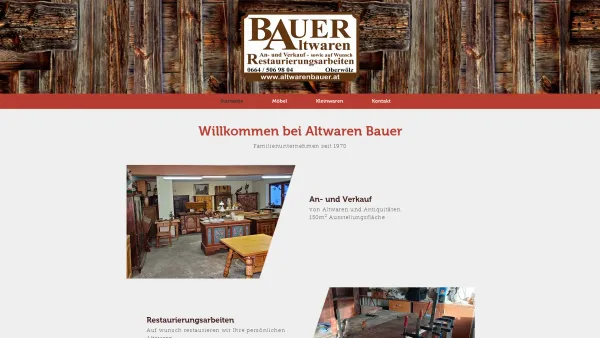 Website Screenshot: Altwaren Bauer bäuerliche Antiquitäten und Kleinwaren Oberwölz Steiermark Österreich - Altwaren Bauer | Hinterburg - Date: 2023-06-22 12:13:08