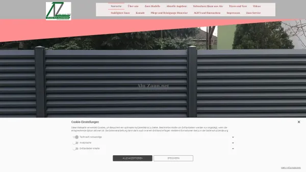 Website Screenshot: Alu-Zaun.eu ist jetzt ALU-ZAUN.NET
 WIR SIND UMGEZOGEN - Alu-Zaun.net , Aluminium Zäune, Tore, Balkone, Terrassen Überdachungen - Date: 2023-06-22 12:13:08